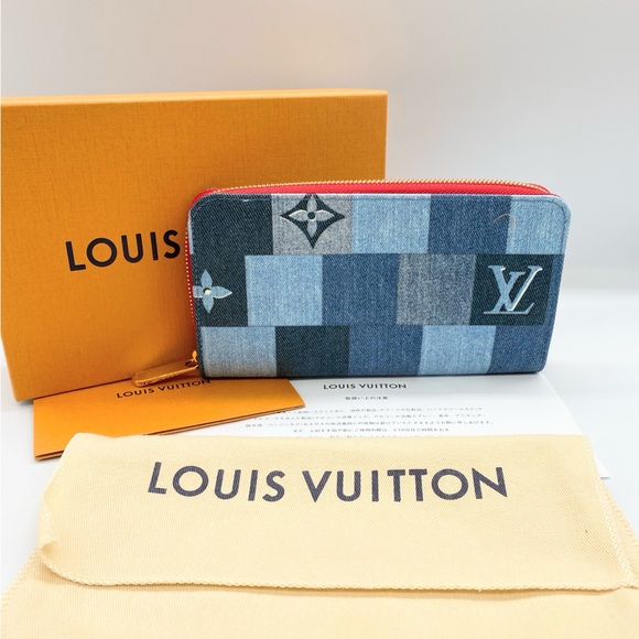 Louis Vuitton Handbags - Louis Vuitton Blue Denim Canvas Monogram Zippy Wallet